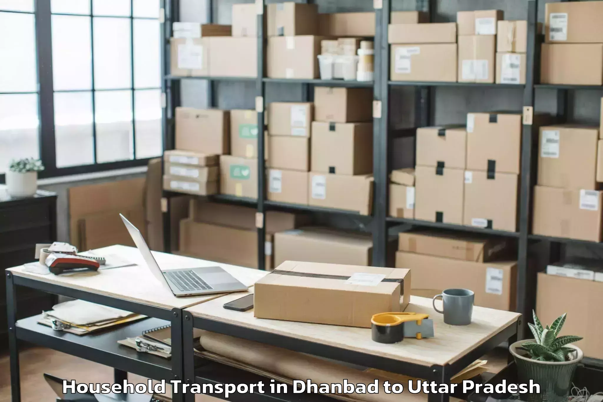 Dhanbad to Uttar Pradesh Household Transport Booking